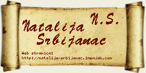 Natalija Srbijanac vizit kartica